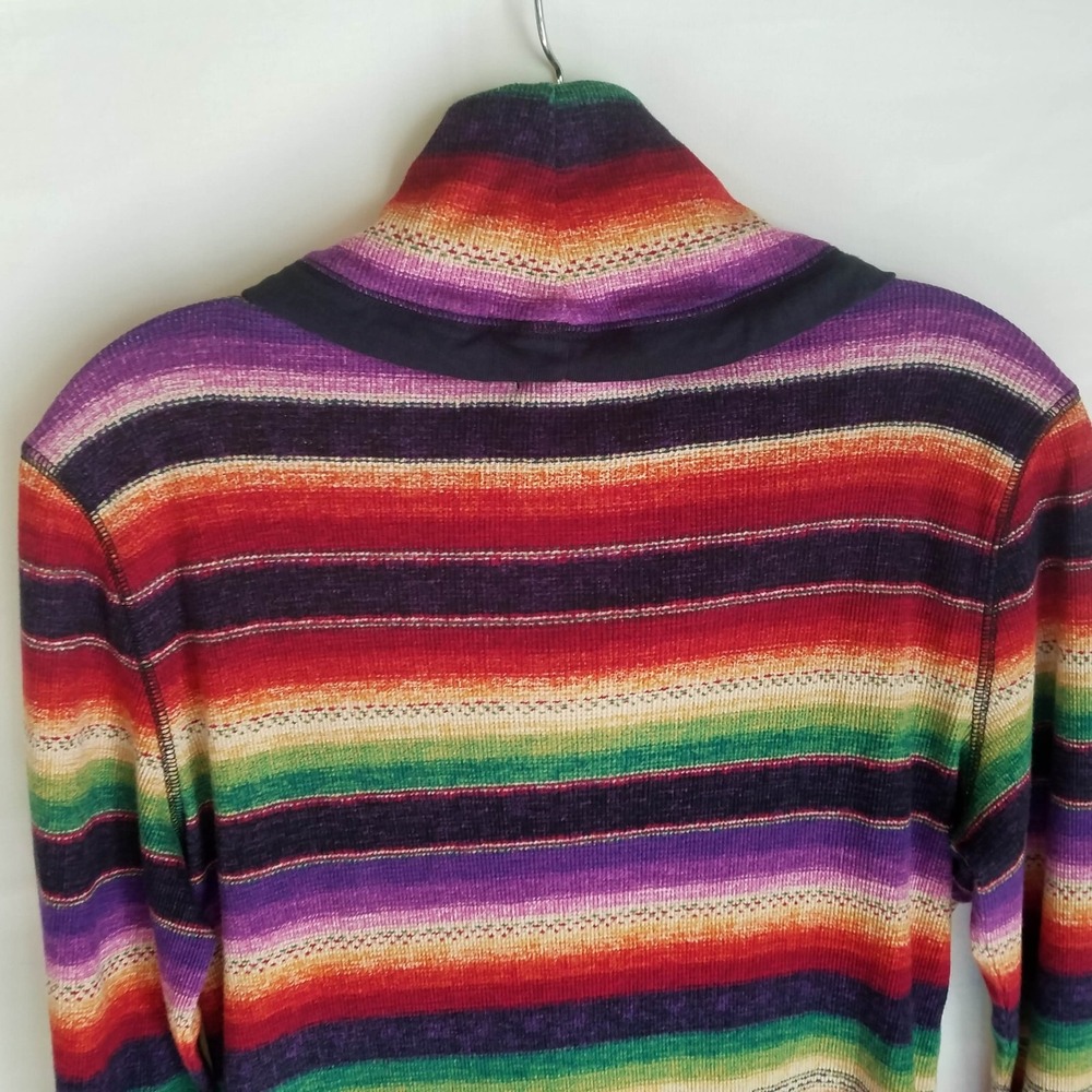 L-RL Active Ralph Lauren Womens Southwestern Cowl Neck L/S Thermal Shirt Medium - Picture 5 of 5